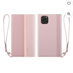 HABITU IPHONE 11 PRO MAX ERIS TRI FOLD WALLET CASE VEGAN LEATHER PINK